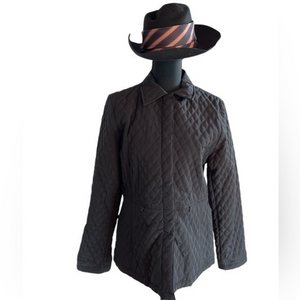 Jones New York Quilted Black Jacket‎ | Front Snaps | Two Pockets | Size M